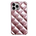 For iPhone 11 Pro Max Elegant Rhombic Texture TPU Phone Case (Pink)