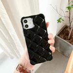 For iPhone 12 Pro Max Candy Color Elegant Rhombic Texture TPU Phone Case(Black)