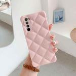 For Huawei nova 7 5G Candy Color Elegant Rhombic Texture TPU Phone Case(Pink)