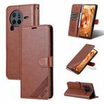 For vivo X80 AZNS Sheepskin Texture Flip Leather Phone Case(Brown)