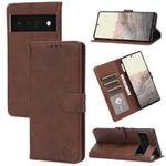 For Google Pixel 7 5G Embossed Happy Cat Pattern Leather Phone Case(Brown)