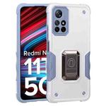 For Xiaomi Redmi Note 11T 5G Ring Holder Non-slip Armor Phone Case(White)