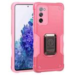For Samsung Galaxy S20 FE Ring Holder Non-slip Armor Phone Case(Pink)