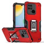 For Xiaomi Redmi 10C Ring Holder Non-slip Armor Phone Case(Red)