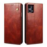 For OPPO Reno7 4G / F21 Pro Oil Wax Crazy Horse Texture Leather Phone Case(Brown)