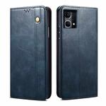 For OPPO Reno7 4G / F21 Pro Oil Wax Crazy Horse Texture Leather Phone Case(Blue)