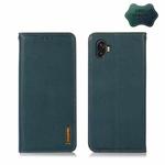 For Samsung Galaxy Xcover6 Pro KHAZNEH Nappa Top Layer Cowhide Leather Phone Case(Green)