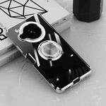 For Sharp Aquos R7 Electroplating Ring Holder Transparent Phone Case(Silver)