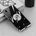 For Sharp Aquos Wish Electroplating Ring Holder Transparent Phone Case(Silver)