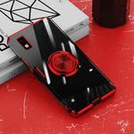 For Sharp Aquos Wish Electroplating Ring Holder Transparent Phone Case(Red)