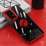 For Samsung Galaxy A53 JP Version Electroplating Ring Holder Transparent Phone Case(Red)