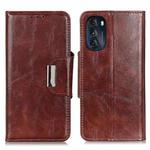 For Motorola Moto G 5G 2022 Crazy Horse Texture Magnetic Flip Leather Phone Case with 6-Card Slots(Brown)