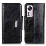 For Xiaomi 12 Lite Crazy Horse Texture Magnetic Flip Leather Phone Case with 6-Card Slots(Black)