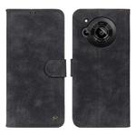 For Sharp Aquos R7 Antelope Texture Magnetic Buckle Leather Phone Case(Black)