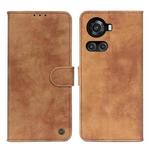 For OnePlus Ace / 10R Antelope Texture Magnetic Buckle Leather Phone Case(Brown)