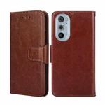 For Motorola Edge+ 2022/Edge 30 Pro Crystal Texture Leather Phone Case(Brown)