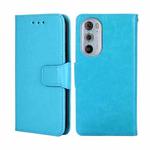 For Motorola Edge+ 2022/Edge 30 Pro Crystal Texture Leather Phone Case(Sky Blue)