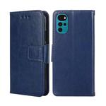 For Motorola Moto G22 Crystal Texture Leather Phone Case(Blue)