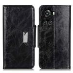 For OnePlus Ace / 10R Crazy Horse Texture Magnetic Flip Leather Phone Case(Black)