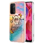 For OPPO A74 5G / A93 5G Electroplating IMD TPU Phone Case with Ring(Dream Butterfly)