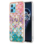 For OPPO Realme 9 Pro+ 5G Electroplating IMD TPU Phone Case with Ring(Colorful Scales)