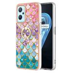 For OPPO Realme 9i / A36 / A96 4G Electroplating IMD TPU Phone Case with Ring(Colorful Scales)