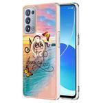 For OPPO Reno6 Pro+ 5G / Reno6 Pro Electroplating IMD TPU Phone Case with Ring(Dream Butterfly)