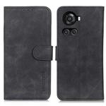 For OnePlus ACE/10R KHAZNEH Retro Texture Horizontal Flip Leather Phone Case(Black)