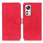 For Xiaomi 12 Lite KHAZNEH Retro Texture Horizontal Flip Leather Phone Case(Red)