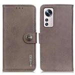 For Xiaomi 12 Lite KHAZNEH Cowhide Texture Leather Phone Case(Khaki)