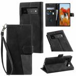 For Google Pixel 7 5G Splicing Leather Phone Case(Black)