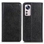 For Xiaomi 12 Lite Magnetic Crazy Horse Texture Horizontal Flip Leather Phone Case(Black)