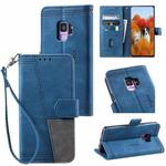 For Samsung Galaxy S9 Splicing Leather Phone Case(Blue)