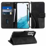 For Samsung Galaxy S22+ 5G Splicing Leather Phone Case(Black)