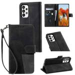 For Samsung Galaxy A72 5G / 4G Splicing Leather Phone Case(Black)
