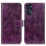 For Motorola Moto G 5G 2022 Retro Crazy Horse Texture Horizontal Flip Leather Phone Case(Purple)
