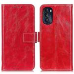 For Motorola Moto G 5G 2022 Retro Crazy Horse Texture Horizontal Flip Leather Phone Case(Red)