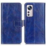 For Xiaomi 12 Lite Retro Crazy Horse Texture Horizontal Flip Leather Phone Case(Blue)