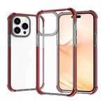 For iPhone 14 Pro Acrylic Four Corners Shockproof Phone Case (Black Red)