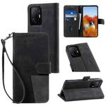 For Xiaomi 11T Splicing Leather Phone Case(Black)