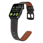 Retro Leather Watch Band For Apple Watch Series 8&7 41mm / SE 2&6&SE&5&4 40mm / 3&2&1 38mm(Black)