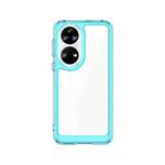 For Huawei P50 Colorful Series Acrylic + TPU Phone Case(Transparent Blue)