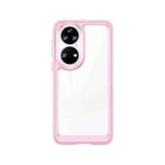 For Huawei P50E Colorful Series Acrylic + TPU Phone Case(Pink)