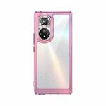 For Honor 50 Pro Colorful Series Acrylic + TPU Phone Case(Transparent Pink)