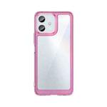 For Honor Play6T Pro Colorful Series Acrylic + TPU Phone Case(Transparent Pink)