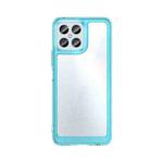 For Honor X8 Colorful Series Acrylic + TPU Phone Case(Transparent Blue)