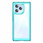 For Honor 60 SE Colorful Series Acrylic + TPU Phone Case(Transparent Blue)