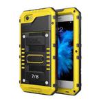For iPhone SE 2022 / SE 2020 / 8 / 7 Metal + Silicone Phone Case with Screen Protector(Yellow)
