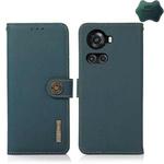 For OnePlus 10R / Ace KHAZNEH Custer Genuine Leather RFID Phone Case(Green)