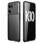 For OPPO K10 Carbon Fiber Texture Shockproof TPU Case(Black)